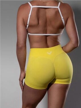 Violate The Dress Code High-Rise Yellow Women's Bike Shorts